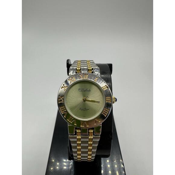 Vintage Dufonte Lucien Piccard Watch Women Gold Silver Two Tone New Battery - Picture 1 of 14